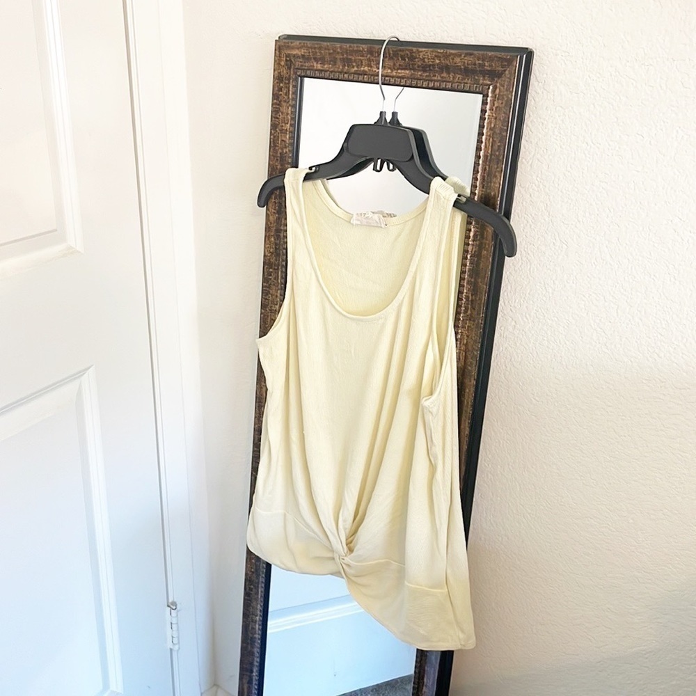 Pink Republic yellow knit tank top
